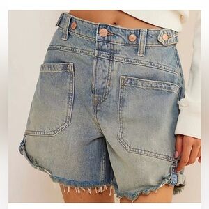 We The Free Palmer Shorts Lt Blue Denim Size 31